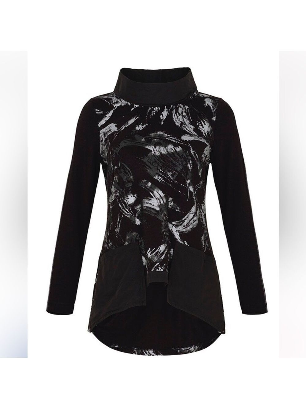 DOLCEZZA: Brush Strokes Pocket Flared Tunic NWT